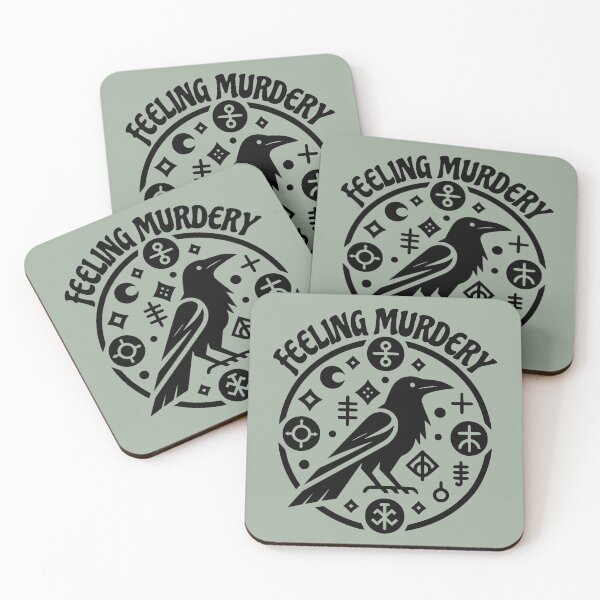 Item preview, Feeling murdery - crow humor designed and sold by EvergreenWhimsy.
