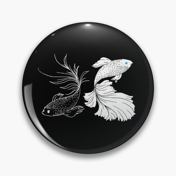 Item preview, Black And White Betta Fish / Strongest Anime Inspired / Siamese Fighting Fish Anime Shirt / SatoSugu designed and sold by Meowtaku-Shop.