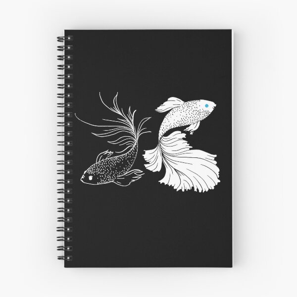 Item preview, Black And White Betta Fish / Strongest Anime Inspired / Siamese Fighting Fish Anime Shirt / SatoSugu designed and sold by Meowtaku-Shop.