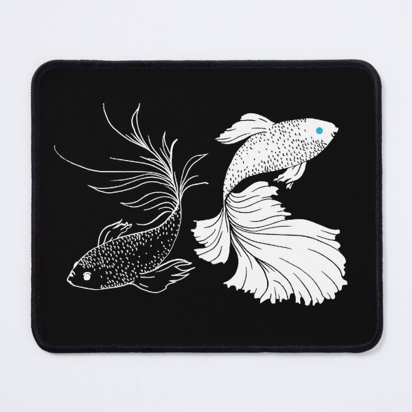 Item preview, Black And White Betta Fish / Strongest Anime Inspired / Siamese Fighting Fish Anime Shirt / SatoSugu designed and sold by Meowtaku-Shop.