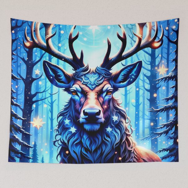 Item preview, Majestic Stag with Starry Antlers designed and sold by koreatvtea.