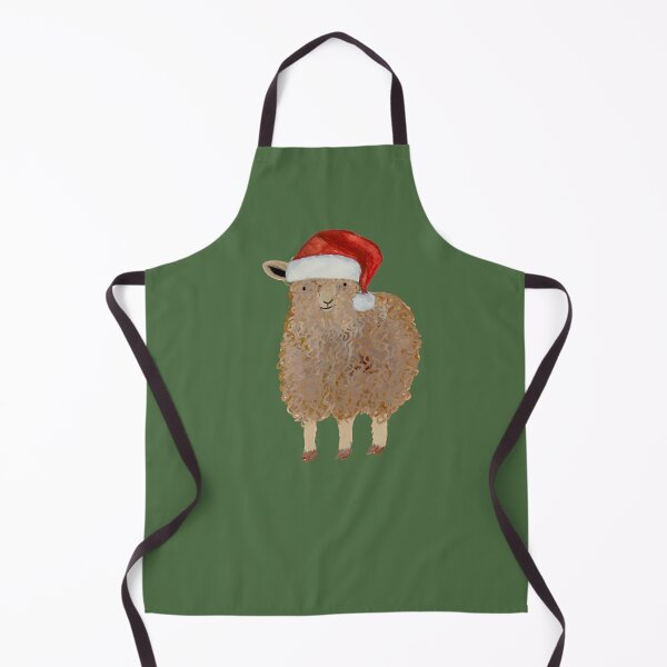 Item preview, Christmas Sheep with Santa Hat – Festive Holiday Art designed and sold by Jemma Jamie Skidmore.