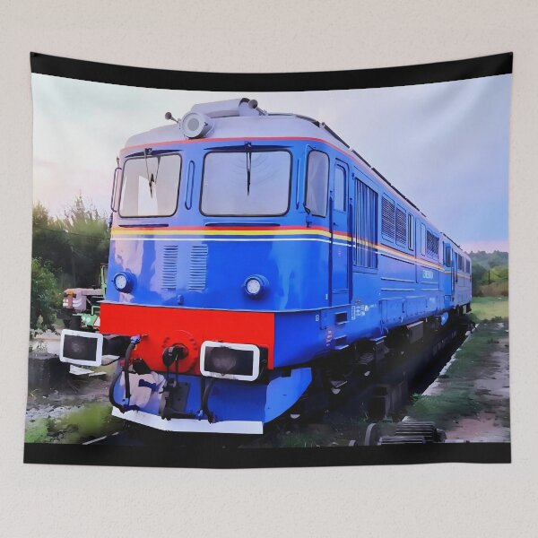 Item preview, Diesel locomotive on the railway. Trains Inspirations designed and sold by Gabi.Media.