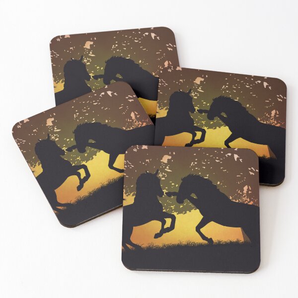 Item preview, Fighting Stallions l Wild Horse Sunset designed and sold by TalesFromTrails.