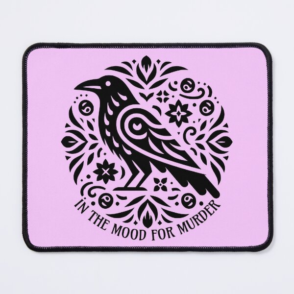 Item preview, In the mood for murder - funny crow joke designed and sold by EvergreenWhimsy.