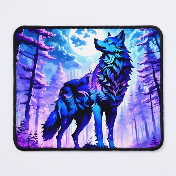 Item preview, Mysterious Wolf Howling at Moon designed and sold by koreatvtea.