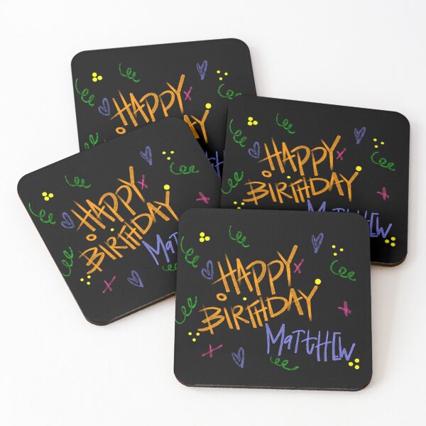 Item preview, HAPPY BIRTHDAY MATTHEW CUSTOM NAME designed and sold by GIVENGRACE.ART.
