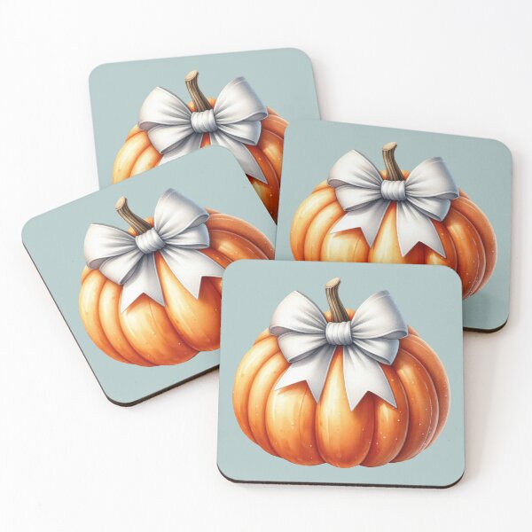 Item preview, Pumpkin with a white bow designed and sold by EmeraldeaArt.