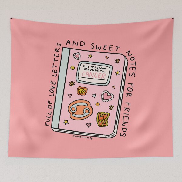 Item preview, Cancer Zodiac Notebook designed and sold by doodlebymeg.