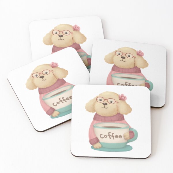 Item preview, Cute Dog & Coffee Illustration designed and sold by Kyut-Yum.