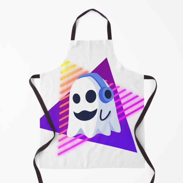 Item preview, Funky 80s disco dancing ghost wearing headphones/Walkman.  designed and sold by Invisible-Cult.
