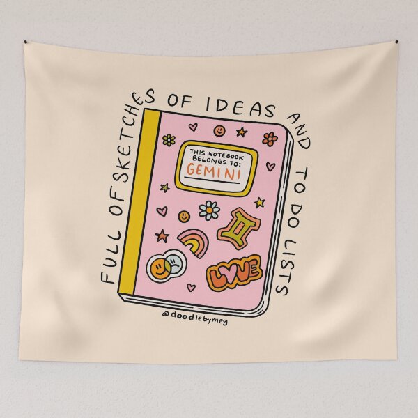 Item preview, Gemini Notebook designed and sold by doodlebymeg.