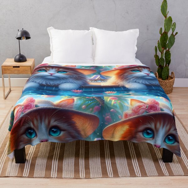 Item preview, Cute cat at the pool designed and sold by EmeraldeaArt.