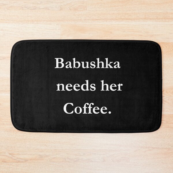 Item preview, Babushka Needs Her Coffee Classic Black Tee designed and sold by GeekySexyCool.