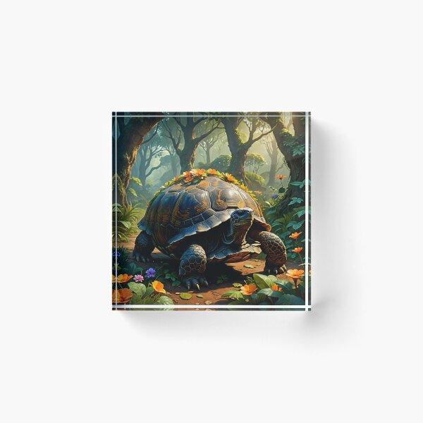 Item preview,  Giant Tortoise with Lush Garden designed and sold by koreatvtea.