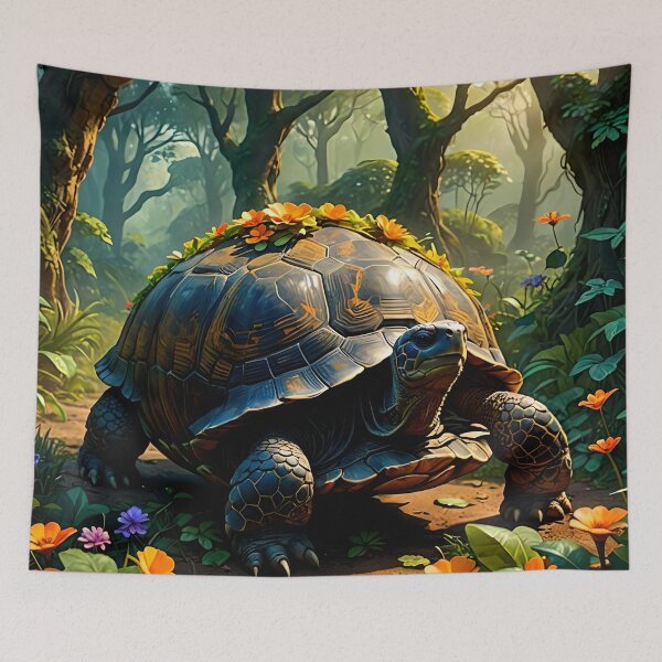 Item preview,  Giant Tortoise with Lush Garden designed and sold by koreatvtea.
