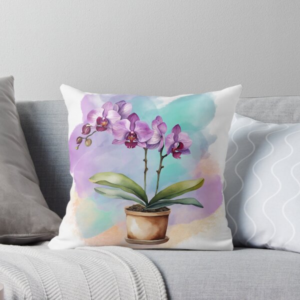 Artikelvorschau, Orchidee Pflanze botanische Kunst Aquarell Design entworfen und verkauft von Tammy Marie Russell.