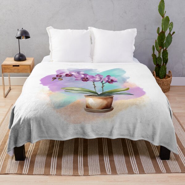 Artikelvorschau, Orchidee Pflanze botanische Kunst Aquarell Design entworfen und verkauft von Tammy Marie Russell.