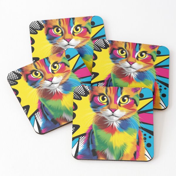 Item preview, Bold Colored Rainbow cat designed and sold by LEVI SALVIAN JANITRA.