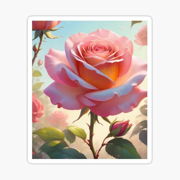 Item preview, Elegant Rose Botanical Illustration - Detailed Floral Art designed and sold by Kamal Khajeb.