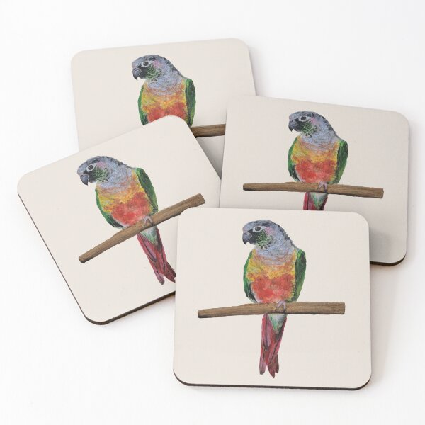 Item preview, Watercolour Greencheek Conure designed and sold by Liv-Engler-Art.