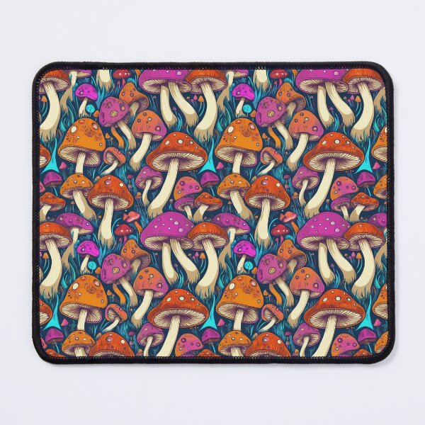 Item preview, Pink and orange mushrooms - girly goblincore pattern girl forest goblin core forest designed and sold by Fantasy Cache.