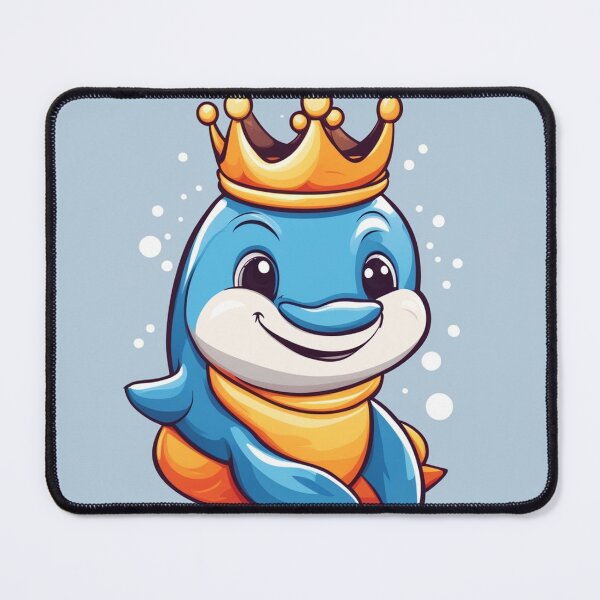Item preview, Cute Dolphin King with Crown Cartoon Vector Icon Illustration designed and sold by hjian8219.