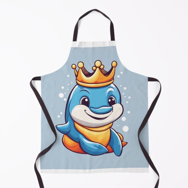 Item preview, Cute Dolphin King with Crown Cartoon Vector Icon Illustration designed and sold by hjian8219.