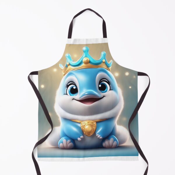 Item preview, Cute Dolphin King with Crown Cartoon Vector Icon Illustration designed and sold by hjian8219.
