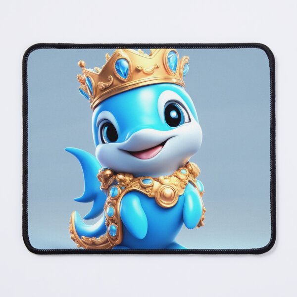 Item preview, Cute Dolphin King with Crown Cartoon Vector Icon Illustration designed and sold by hjian8219.