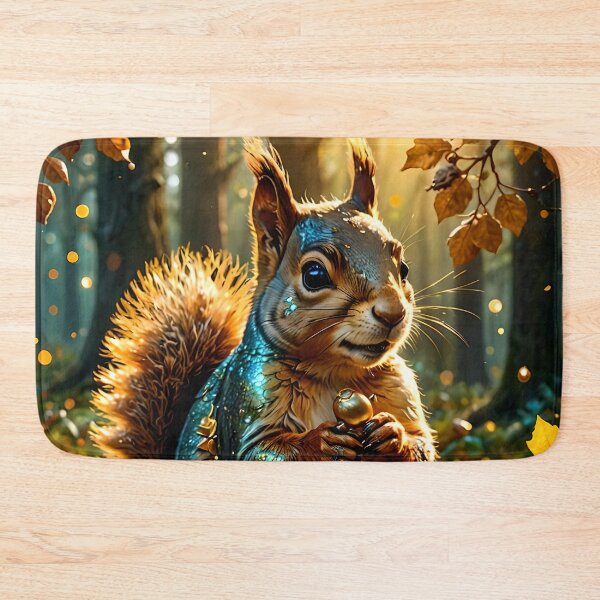 Item preview,  Fanciful Squirrel with Golden Acorns designed and sold by koreatvtea.