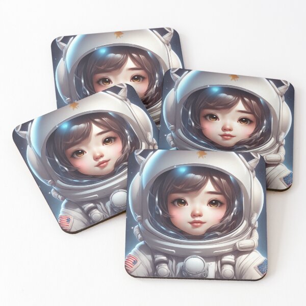 Item preview,  Cute Astronaut Flying with Rocket Cartoon Vector Icon Illustration designed and sold by hjian8219.