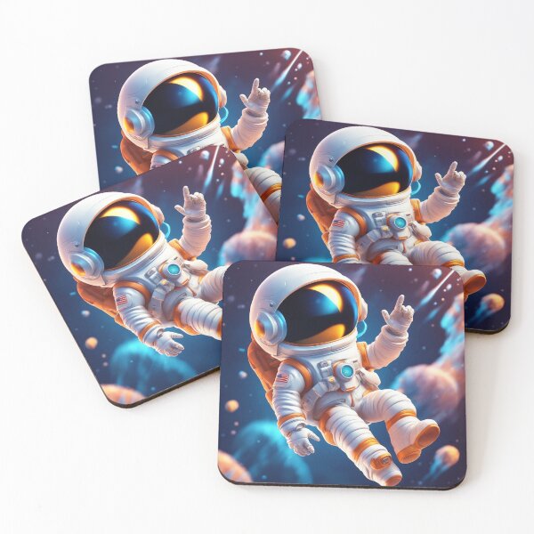 Item preview,  Cute Astronaut Flying with Rocket Cartoon Vector Icon Illustration designed and sold by hjian8219.
