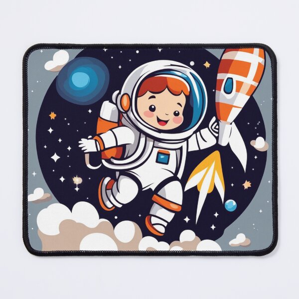 Item preview,  Cute Astronaut Flying with Rocket Cartoon Vector Icon Illustration designed and sold by hjian8219.
