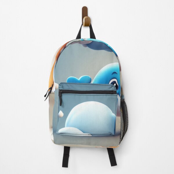 Item preview, Cute Whale Floating with Hot Air Balloon Cartoon Vector Icon Illustration designed and sold by hjian8219.