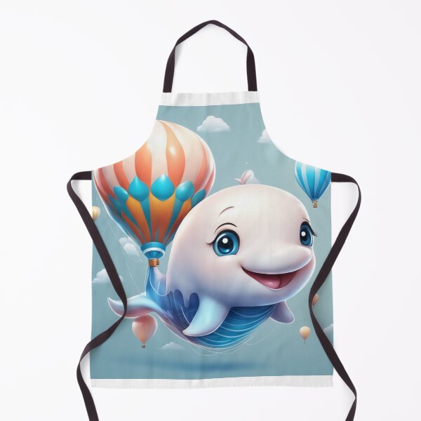 Item preview, Cute Whale Floating with Hot Air Balloon Cartoon Vector Icon Illustration designed and sold by hjian8219.