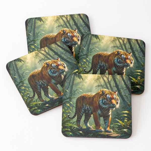 Item preview, Heroic Tiger with Glowing Stripes designed and sold by koreatvtea.