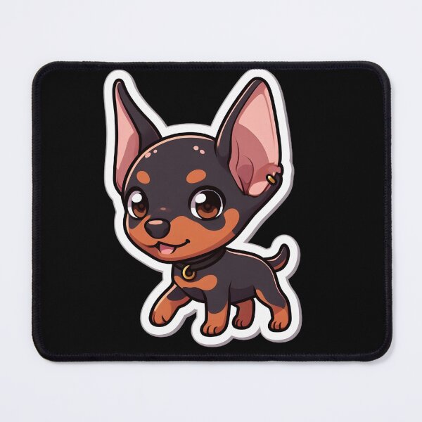 Item preview, Kawaii natural ear doberman designed and sold by StickyGuys.