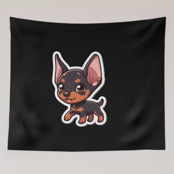 Item preview, Kawaii natural ear doberman  designed and sold by StickyGuys.