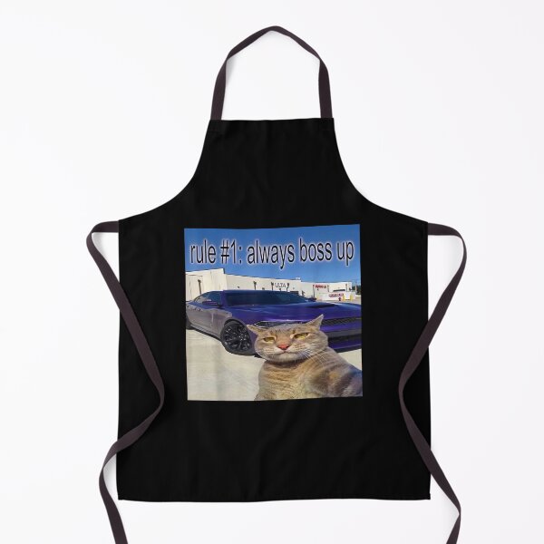 Item preview, Rule # 1 Always Boss Up Funny Cat Meme designed and sold by FloraPlantTees.