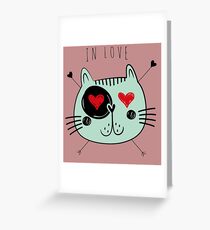 Cat in love Greeting Card
