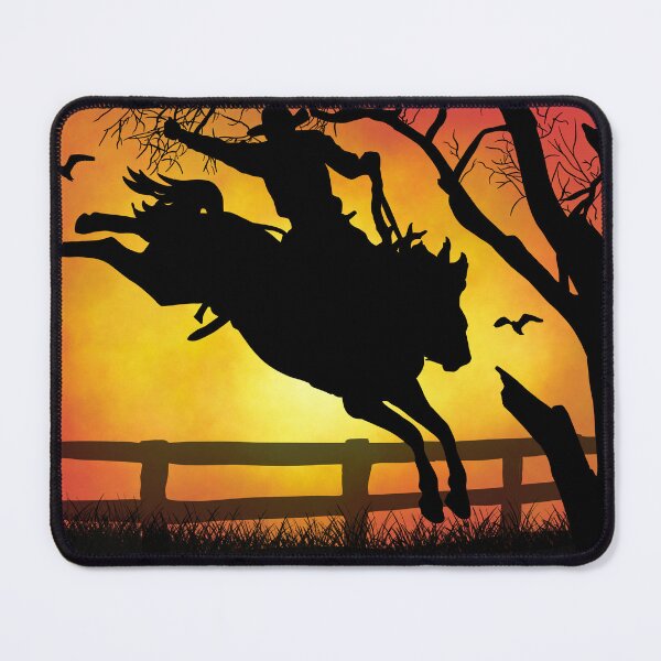 Item preview, Sunset Saddle Bronc With Cowboy Rider Silhouette designed and sold by TalesFromTrails.