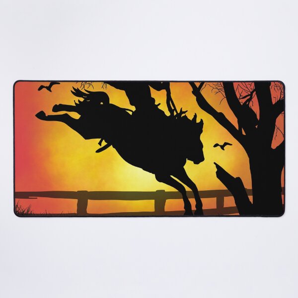 Item preview, Sunset Saddle Bronc With Cowboy Rider Silhouette designed and sold by TalesFromTrails.