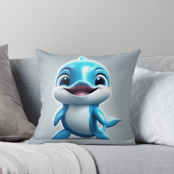 Item preview, Cute Dolphin Swimming Cartoon Vector Icon Illustration designed and sold by hjian8219.