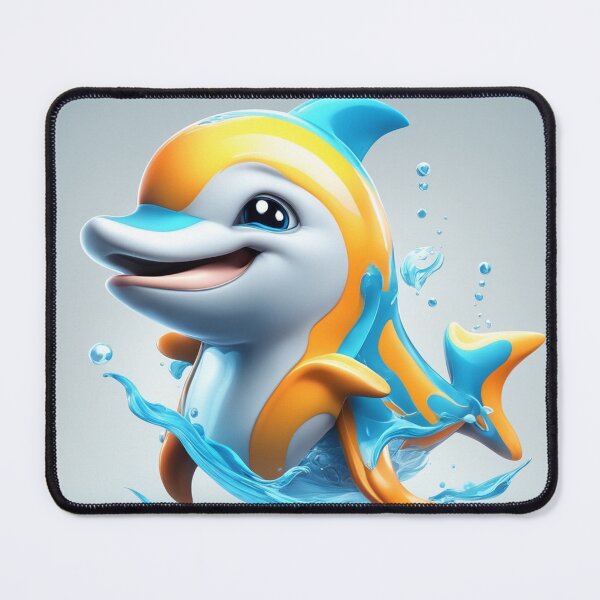 Item preview, Cute Dolphin Swimming Cartoon Vector Icon Illustration designed and sold by hjian8219.