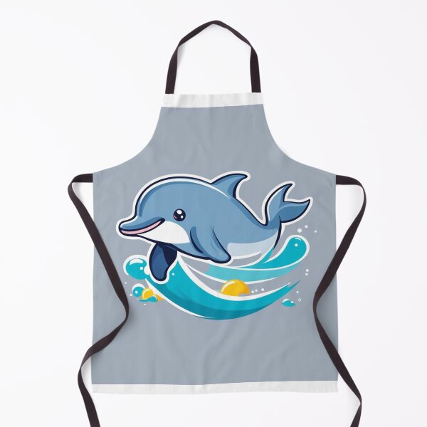Item preview, Cute Dolphin Swimming Cartoon Vector Icon Illustration designed and sold by hjian8219.