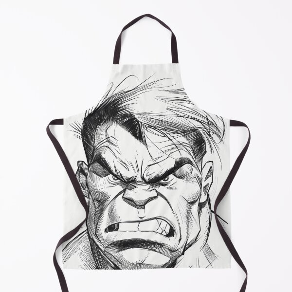 Item preview, Unleash Your Inner Hulk: Raw Emotion Captured in Every Stroke - Black and White Angry Big Man designed and sold by ljgift.