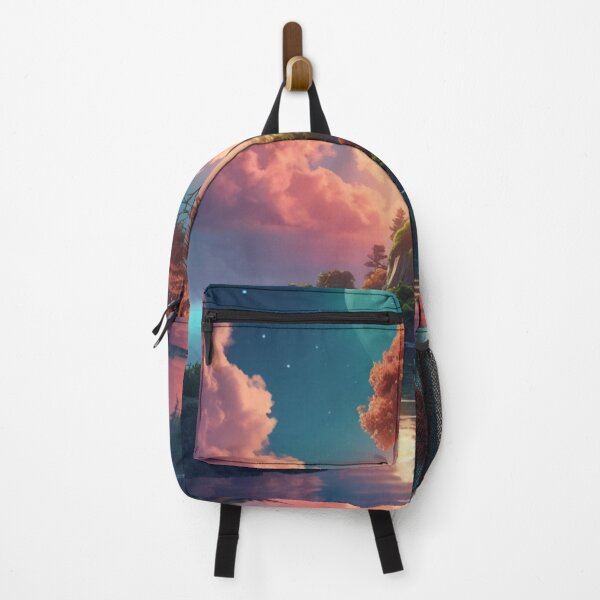 Item preview, Whimsical Floating Island - Surreal Nightscape with Glowing Moon designed and sold by Kamal Khajeb.