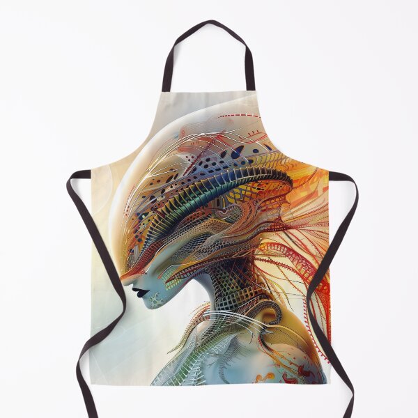 Item preview, Psychedelic Alien Xenomorph Hybrid Woman Art designed and sold by Mystikos Art.