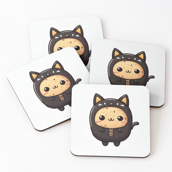 Item preview, Potato in a Black Cat Costume designed and sold by PotatoesOfNeon.